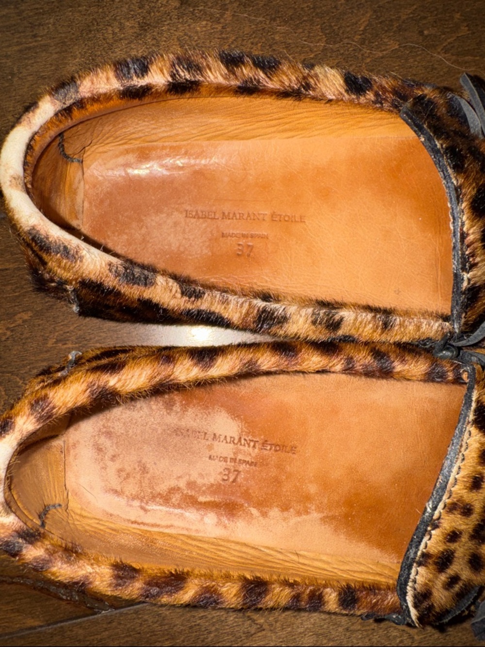 Isabel Marant Leopard Print Moccasin Loafers - Picture 2 of 5